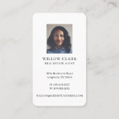 Carte De Visite Pays Aquarelle Porte bleue Agent immobilier (Dos)