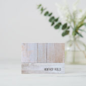 Carte De Visite Pays cool Bois récupéré Rustique (Debout devant)