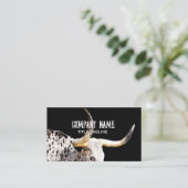 Carte De Visite Pays de la vache blanche et noire du Texas (Debout devant)