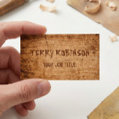 Carte De Visite Pays de l'Ouest Grain de bois écaillé rustique