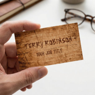 Carte De Visite Pays de l'Ouest Grain de bois écaillé rustique