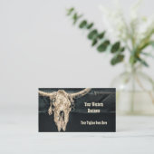 Carte De Visite Pays de l'Ouest Gray Beige Russe Taureau Crâne (Debout devant)