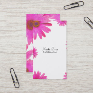 Carte De Visite Pays élégant de marguerite florale rose de