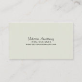 Carte De Visite Pays élégant Floral double face (Dos)