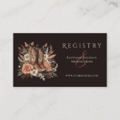 Carte De Visite Pays élégant moderne Occidental- Fleurs (Devant)