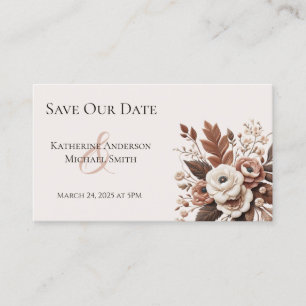 Carte De Visite Pays élégant moderne Ouest- Floral