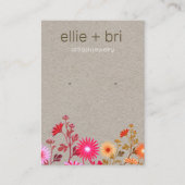 Carte De Visite Pays Floral Boho Kraft Écran d'oreille Stud (Devant)