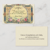 Carte De Visite Pays français vintage élégant (Devant / Derrière)