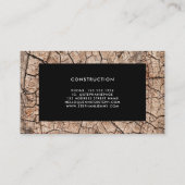 Carte De Visite Pays Graine Construction du bois de grain (Dos)