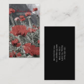 Carte De Visite Pays Occidental Floriste du pavot rouge Aromathéra (Devant / Derrière)