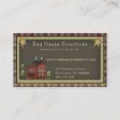 Carte De Visite Pays primitif Saltbox rustique et étoiles (Devant)