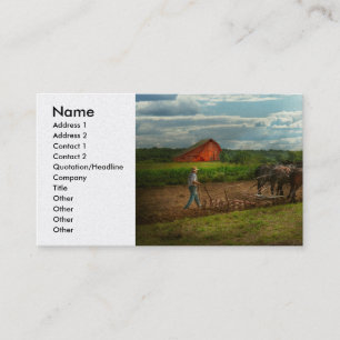 Carte De Visite Pays - Ringoes, NJ - Préparation des cultures