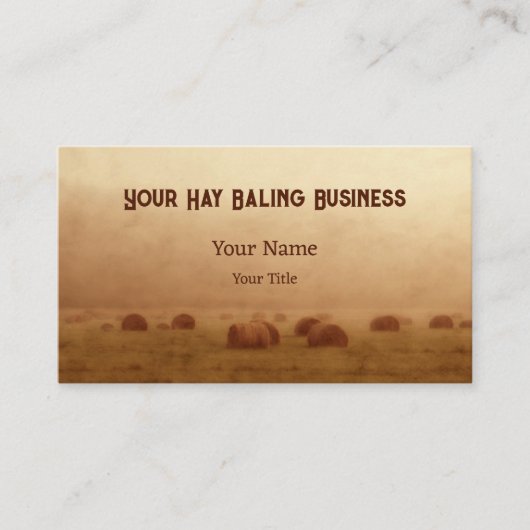 Carte De Visite Pays Russe ferme Hay Bales (Devant)