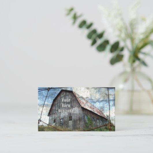 Carte De Visite Pays Rustique ferme (Debout devant)