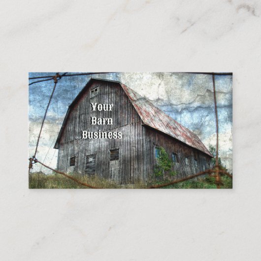 Carte De Visite Pays Rustique ferme (Devant)