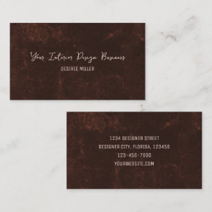 Carte De Visite Pays Rustique foncé Brown Grunge Texture