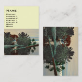 Carte De Visite PAYSAGE ALIEN, ARBRES LAGON HYPERION Sci Fi Cream (Devant / Derrière)