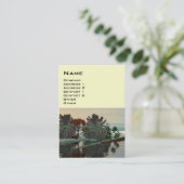 Carte De Visite PAYSAGE ALIEN, ARBRES LAGON HYPERION Sci Fi Cream (Debout devant)