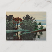 Carte De Visite PAYSAGE ALIEN, ARBRES LAGON HYPERION Sci Fi Gris (Dos)