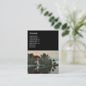 Carte De Visite PAYSAGE ALIEN, ARBRES LAGON HYPERION Sci Fi Noir (Debout devant)