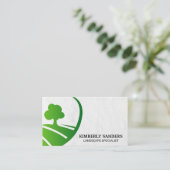 Carte De Visite Paysage | Arborescence dans un champ (Debout devant)