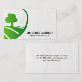 Carte De Visite Paysage | Arborescence dans un champ (Devant / Derrière)