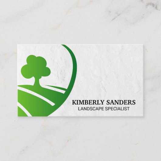 Carte De Visite Paysage | Arborescence dans un champ (Devant)