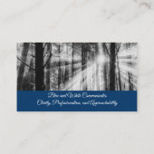 Carte De Visite Paysage bleu et blanc populaire (Dos)