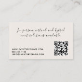 Carte De Visite Paysage Boho moderne avec code QR (Dos)