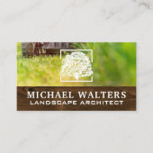 Carte De Visite Paysage Coupe de l'herbe | Logo de l'arbre (Devant)