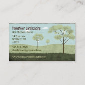 Carte De Visite Paysage d'art populaire | Champs et arbres (Devant)