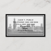 Carte De Visite Paysage de Chicago Gravé (Dos)