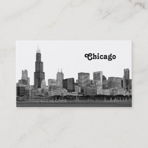 Carte De Visite Paysage de Chicago Gravé