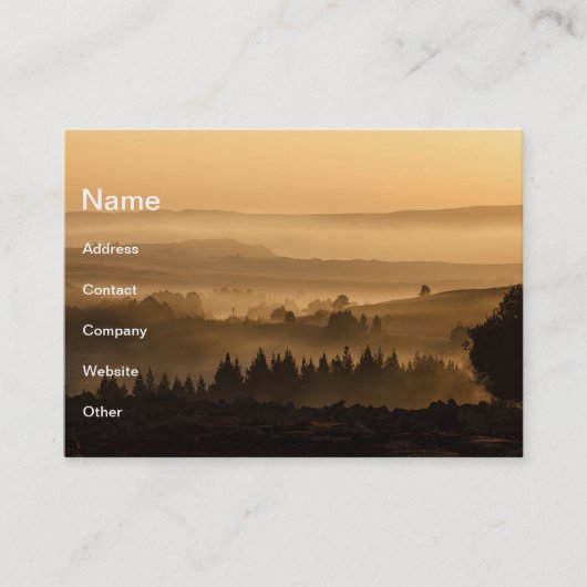 Carte De Visite Paysage de coucher du soleil (Devant)