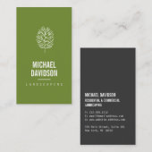 Carte De Visite Paysage de croquis d'arbre biologique (Devant / Derrière)