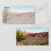 Carte De Visite Paysage de désert d'amant de nature (Devant / Derrière)