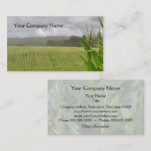 Carte De Visite Paysage de ferme avec des gisements de maïs (Devant / Derrière)