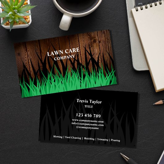 Carte De Visite Paysage de pelouse jardin professionnel moderne Bu