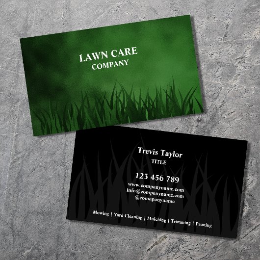 Carte De Visite Paysage de pelouse jardin professionnel moderne Bu