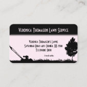 Carte De Visite Paysage de service de pelouse avec une touche de f (Devant)