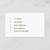 Carte De Visite Paysage de soin de pelouse personnalisable (Dos)