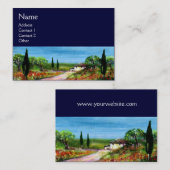 CARTE DE VISITE PAYSAGE DE TOSCANE 4 (Devant / Derrière)
