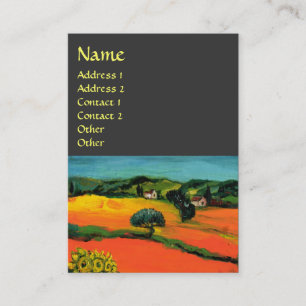 CARTE DE VISITE PAYSAGE DE TOSCANE AVEC DÉBORDEMENT