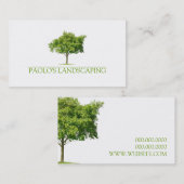 Carte De Visite Paysage des arbres verts propres (Devant / Derrière)