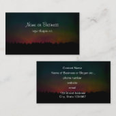 Carte De Visite Paysage des aurores boréales (Devant / Derrière)