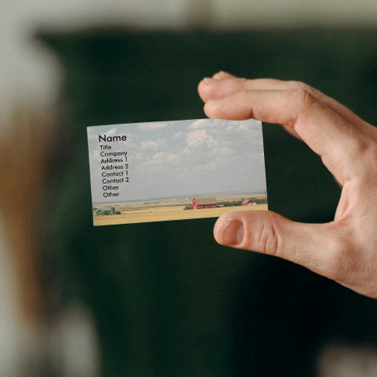 Carte De Visite Paysage des champs de blé agricole