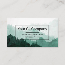 Carte De Visite Paysage des montagnes de la Watercolor Oils essent