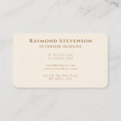 Carte De Visite Paysage des Oiseaux de Forêt Dorée Monogramme (Dos)