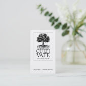 Carte De Visite Paysage Des Racines Arbre Et Arbre (Debout devant)