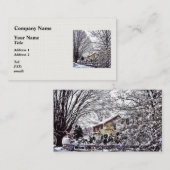 Carte De Visite Paysage d'hiver (Devant / Derrière)
